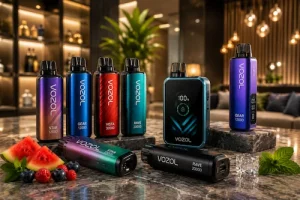 Vozol disposable vape devices and pods in Dubai, various flavours and puff counts displayed