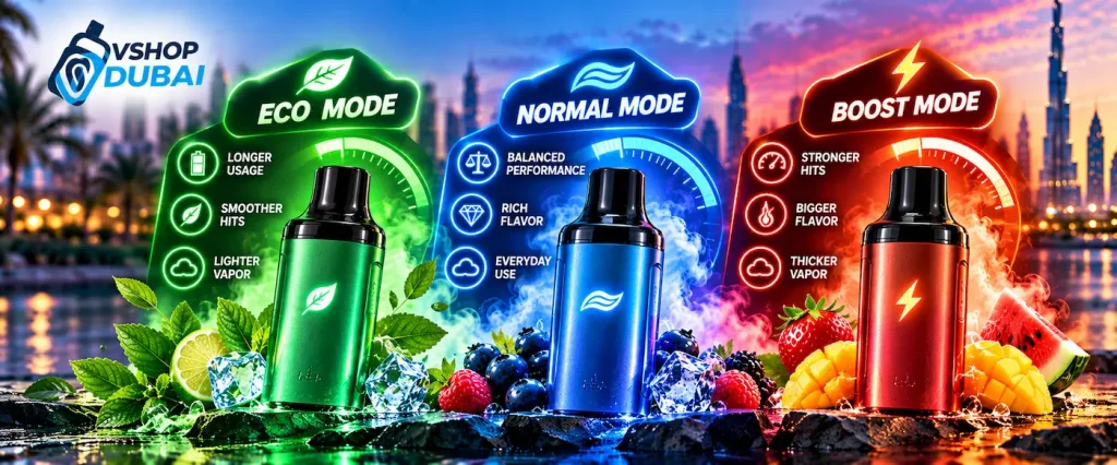 Eco vs Normal vs Boost Disposable Vape Power Modes Explained - Vshop Dubai