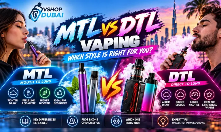 MTL vs DTL Vaping Which Style Is Right For You - Vshop Dubai