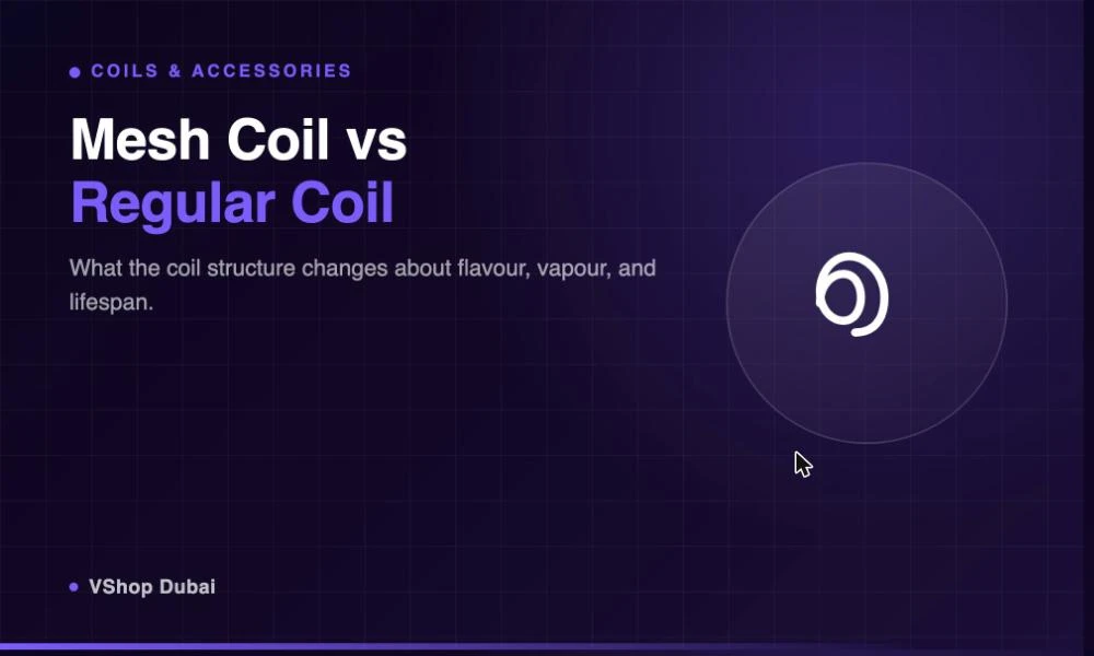 Mesh coil vs regular coil comparison banner