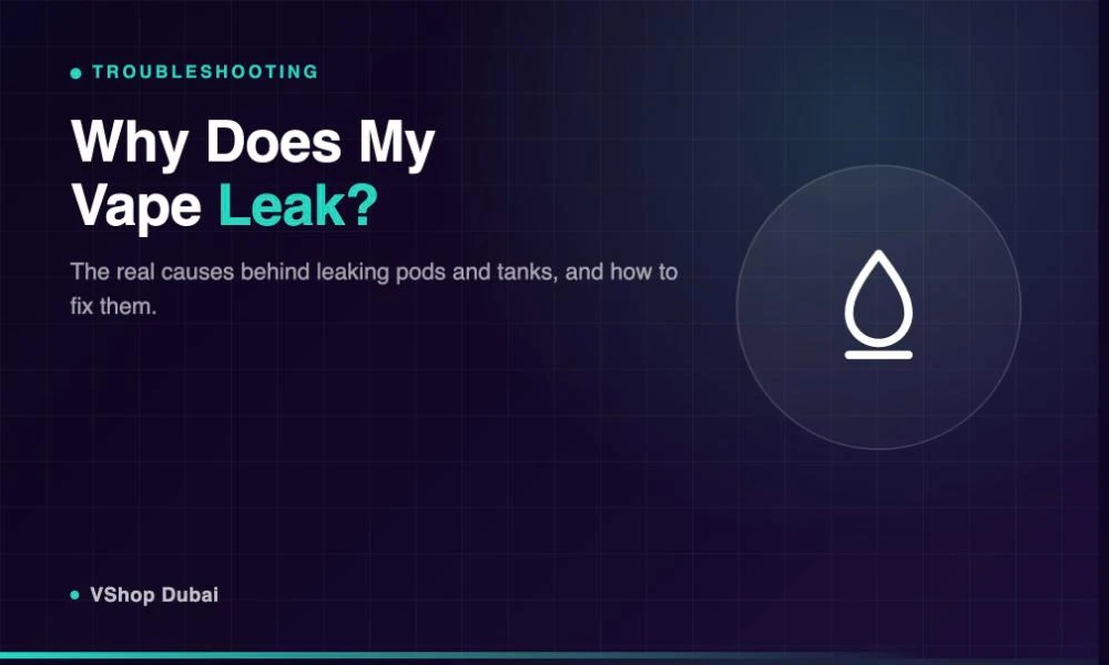 Why vapes leak banner illustration