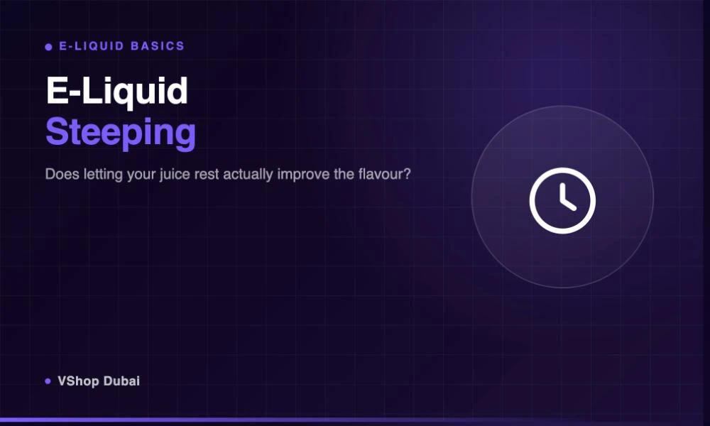 E-liquid steeping banner illustration