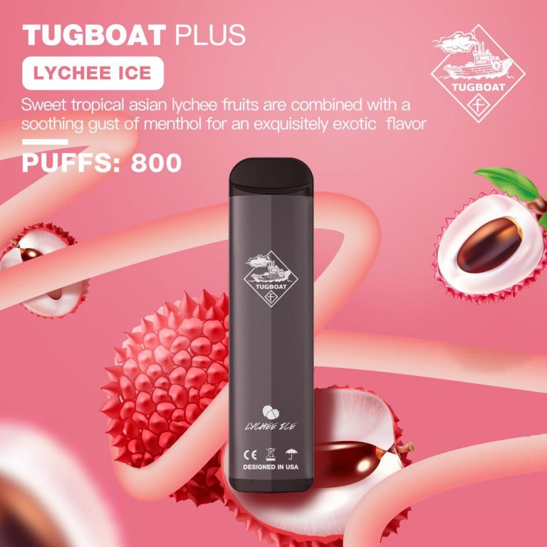 Tugboat plus Lychee ice 800 puffs disposable vape - Vape Shop Dubai