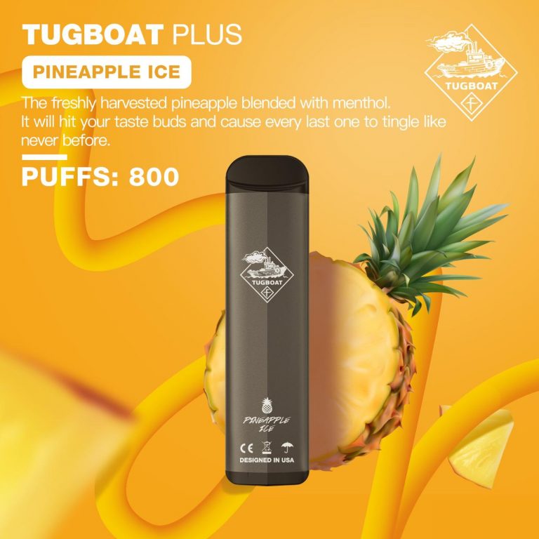 Tugboat Plus Pineapple Ice Puffs Disposable Vape Vape Shop Dubai