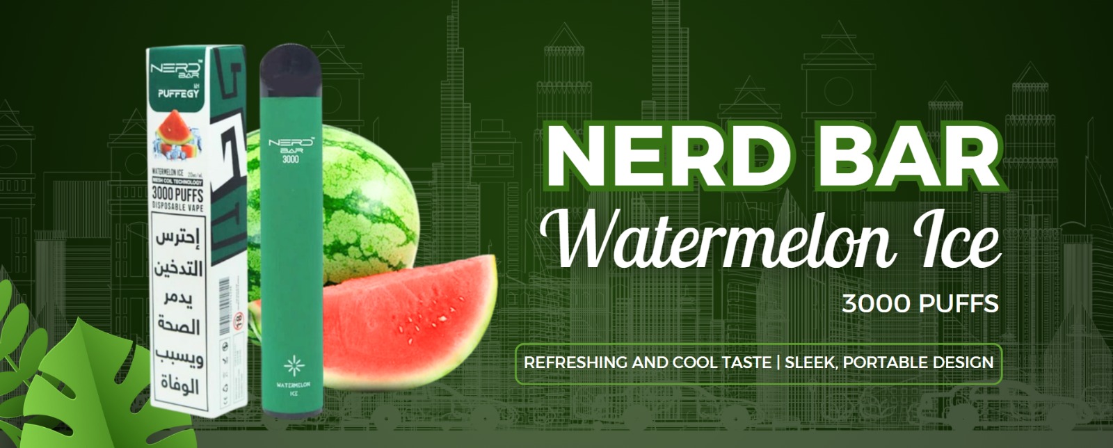 Buy Nerd bar watermelon Ice Disposable vape