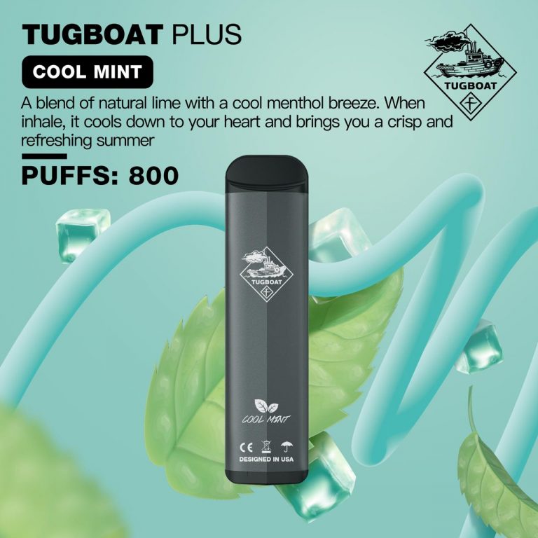 Tugboat plus cool mint 800 puffs disposable vape