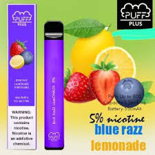 Puff plus blue razz lemonade disposable vape