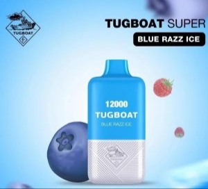 Tugboat Super 12000 Puffs Disposable Vape blue Razz ice duba