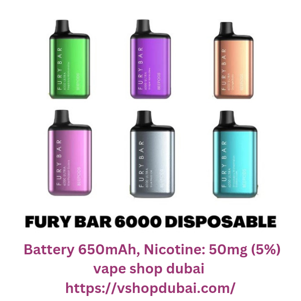 FURY BAR 6000 PUFFS DISPOSABLE VAPE DUBAI