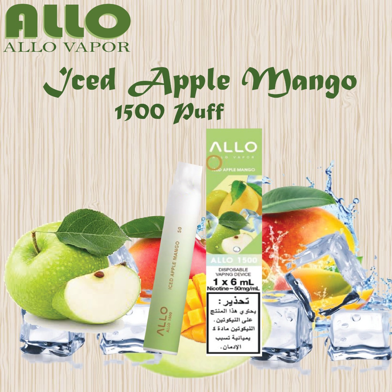 ALLO iced apple mango disposable vape