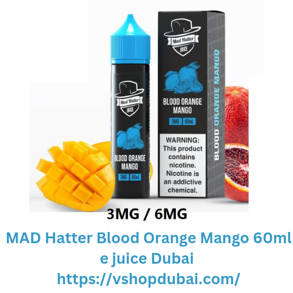 MAD Hatter vape liquid Blood Orange Mango 60ml e juice Dub