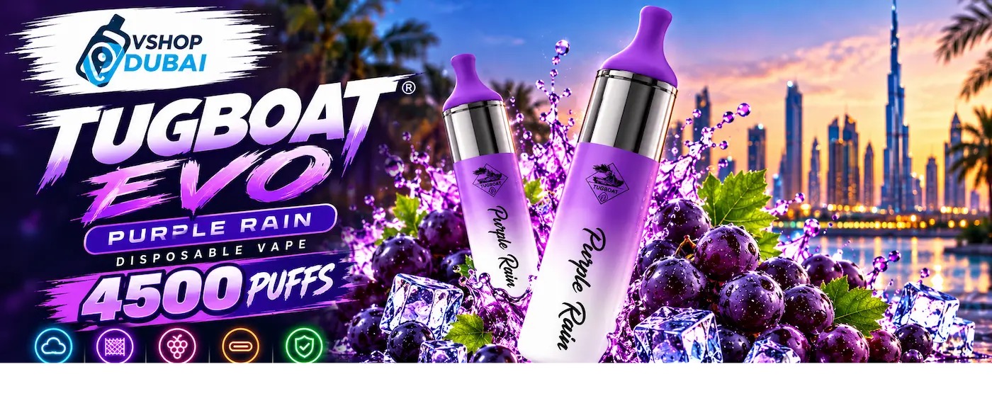 Tugboat Evo Purple Rain Disposable Vape 4500 Puffs Vshop Dubai