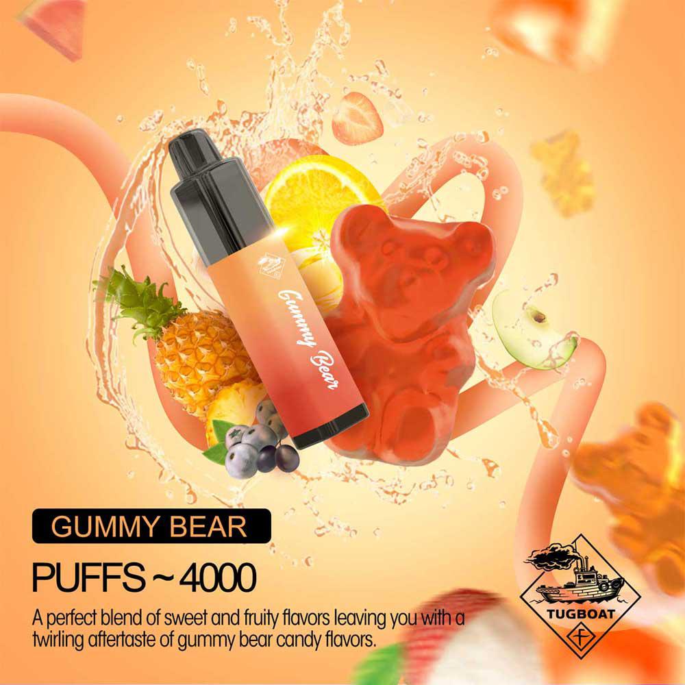 TUGBOAT MEGA FLOW GUMMY BEAR 4000 puffs disposable vape