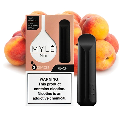 Myle mini peach disposable vape