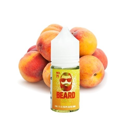 Beard vape Co. No 71 sweet and sour sugar peach salt nic 30ml