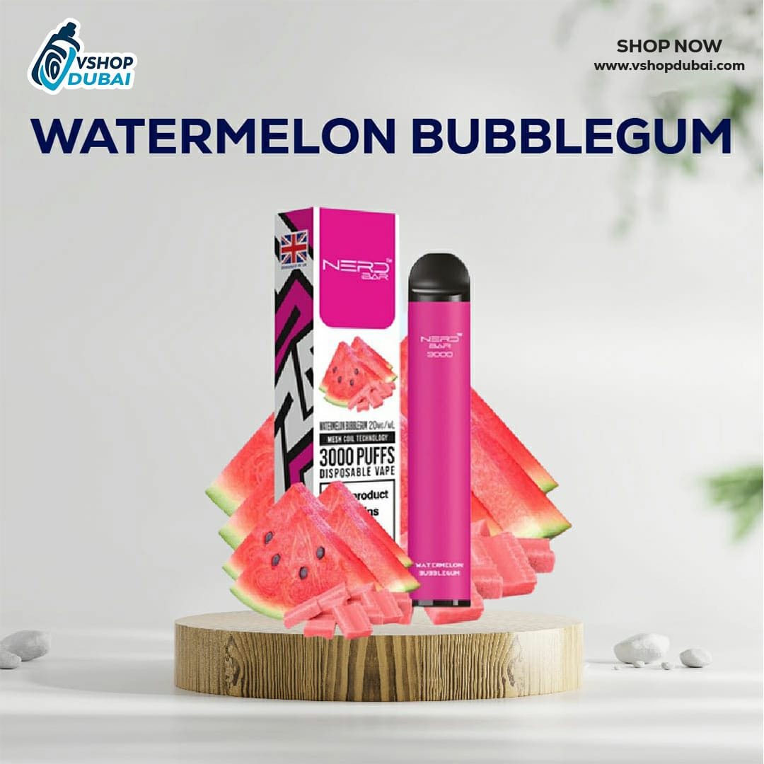 nerd bar 3000 puffs watermelon bubblegum