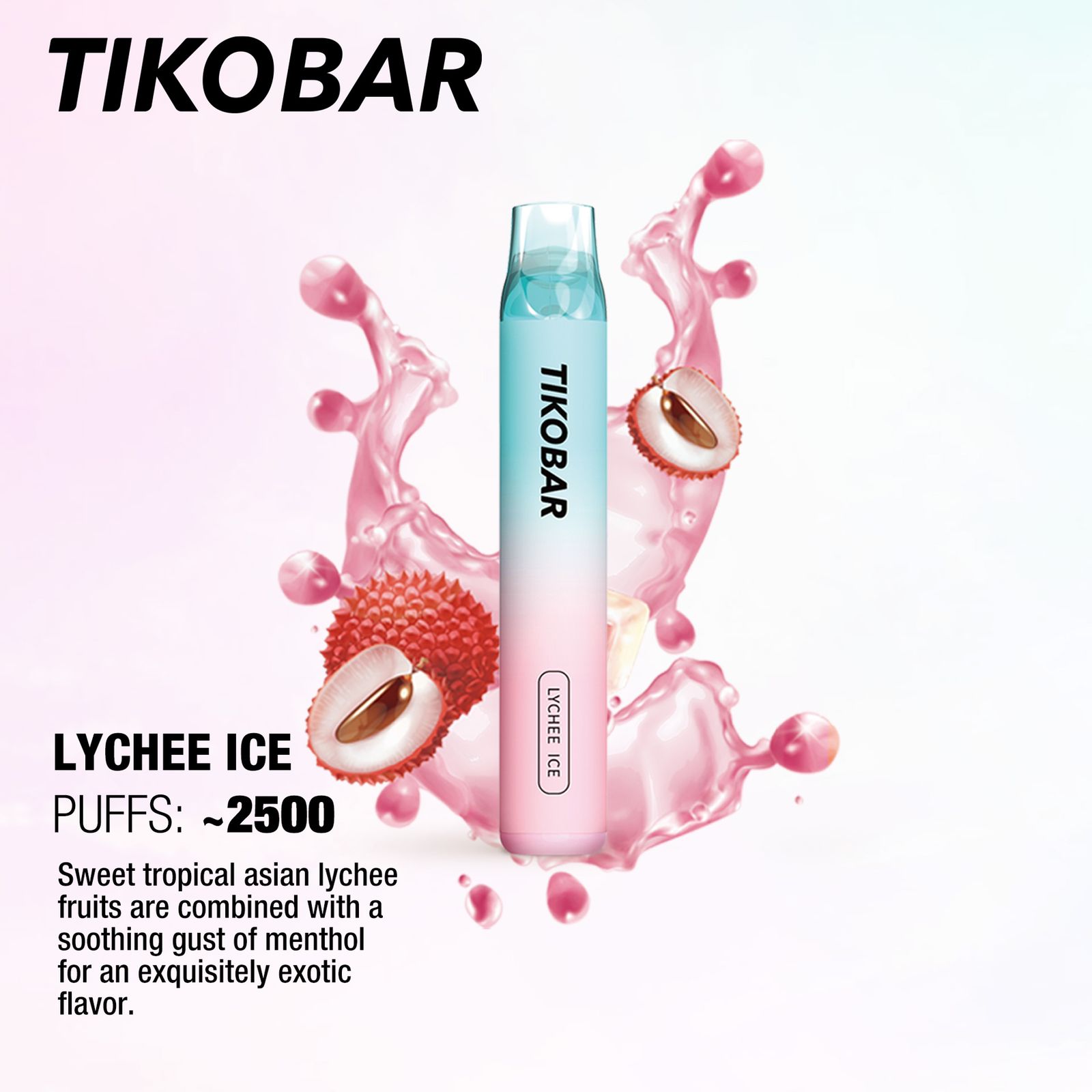 TIKOBAR LUX Lychee Ice Disposable pods fast delivery Dubai