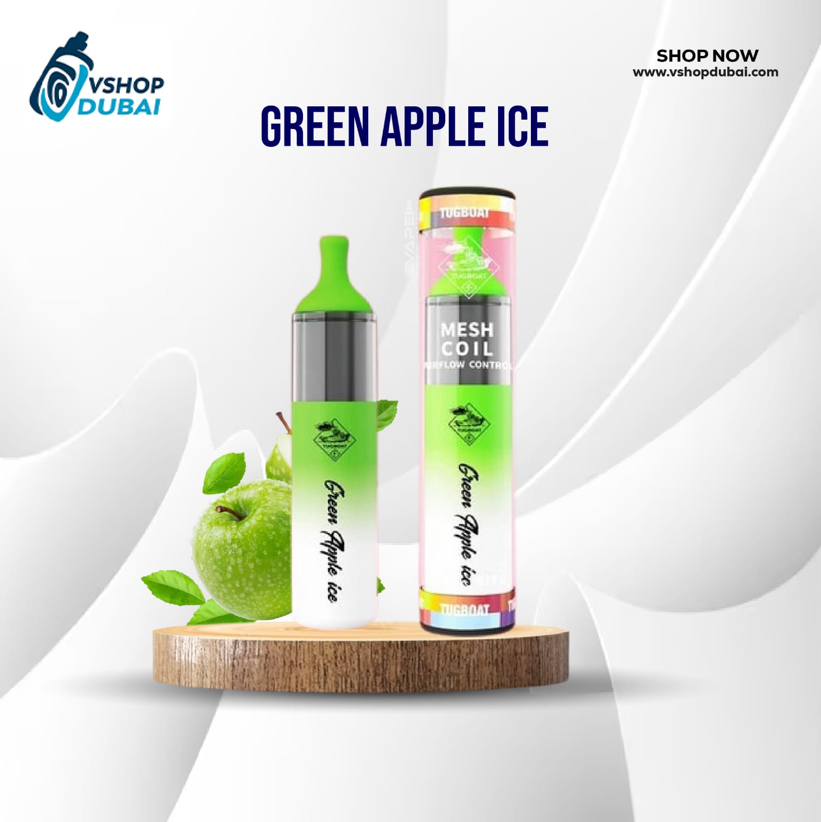 tugboat evo green apple ice