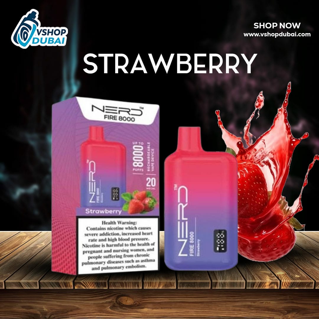 NERD FIRE Strawberry 8000 Puffs