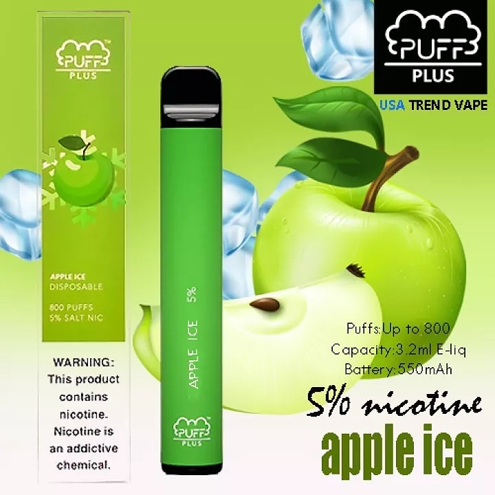 Puff plus apple ice disposable vape