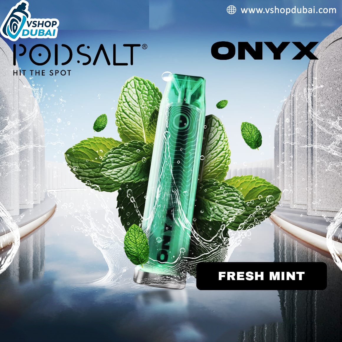POD SALT ONYX 4000 PUFFS fresh mint
