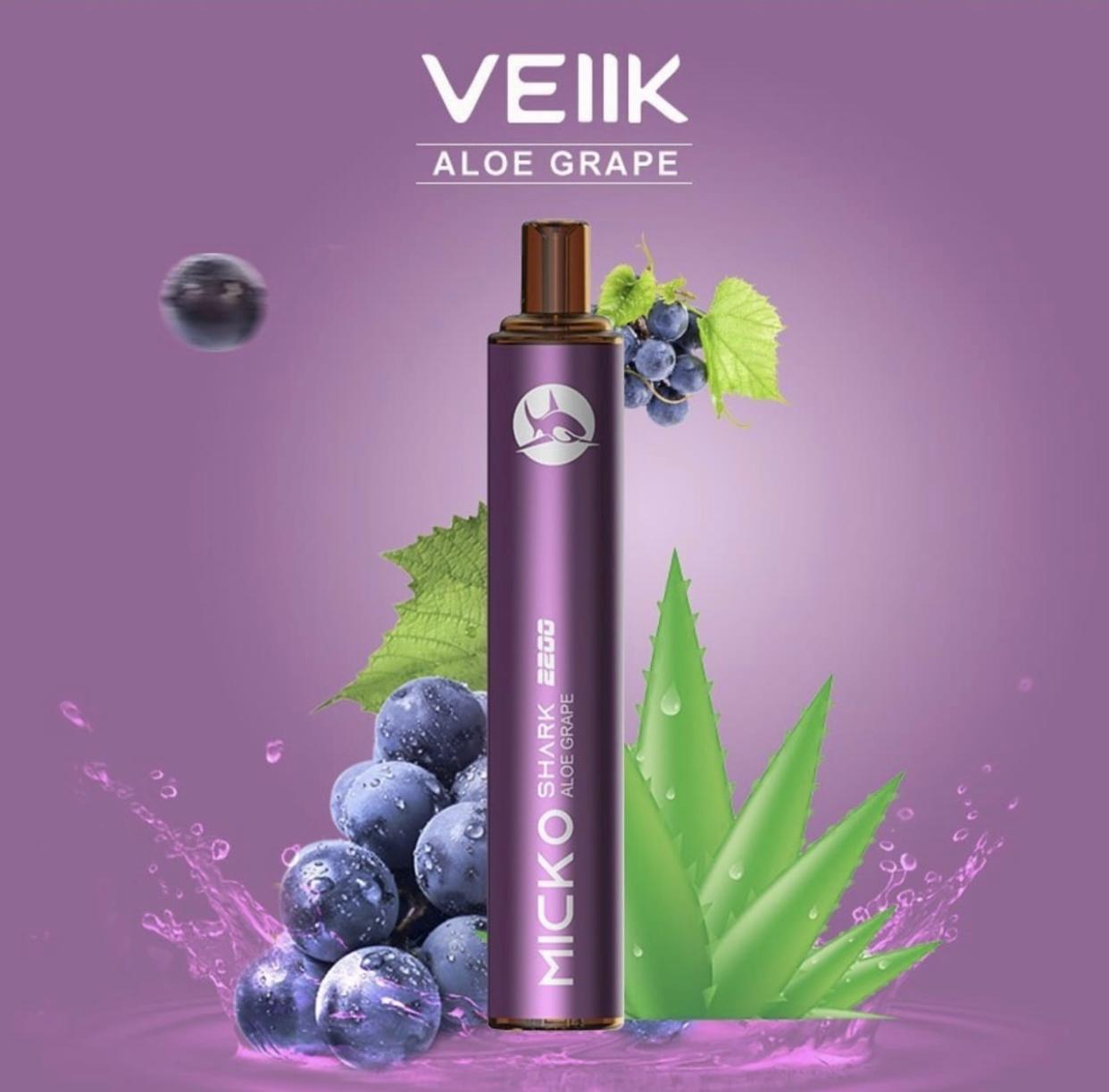 veiik micko shark Aloe grape disposable vape 1pcs 27 dhm