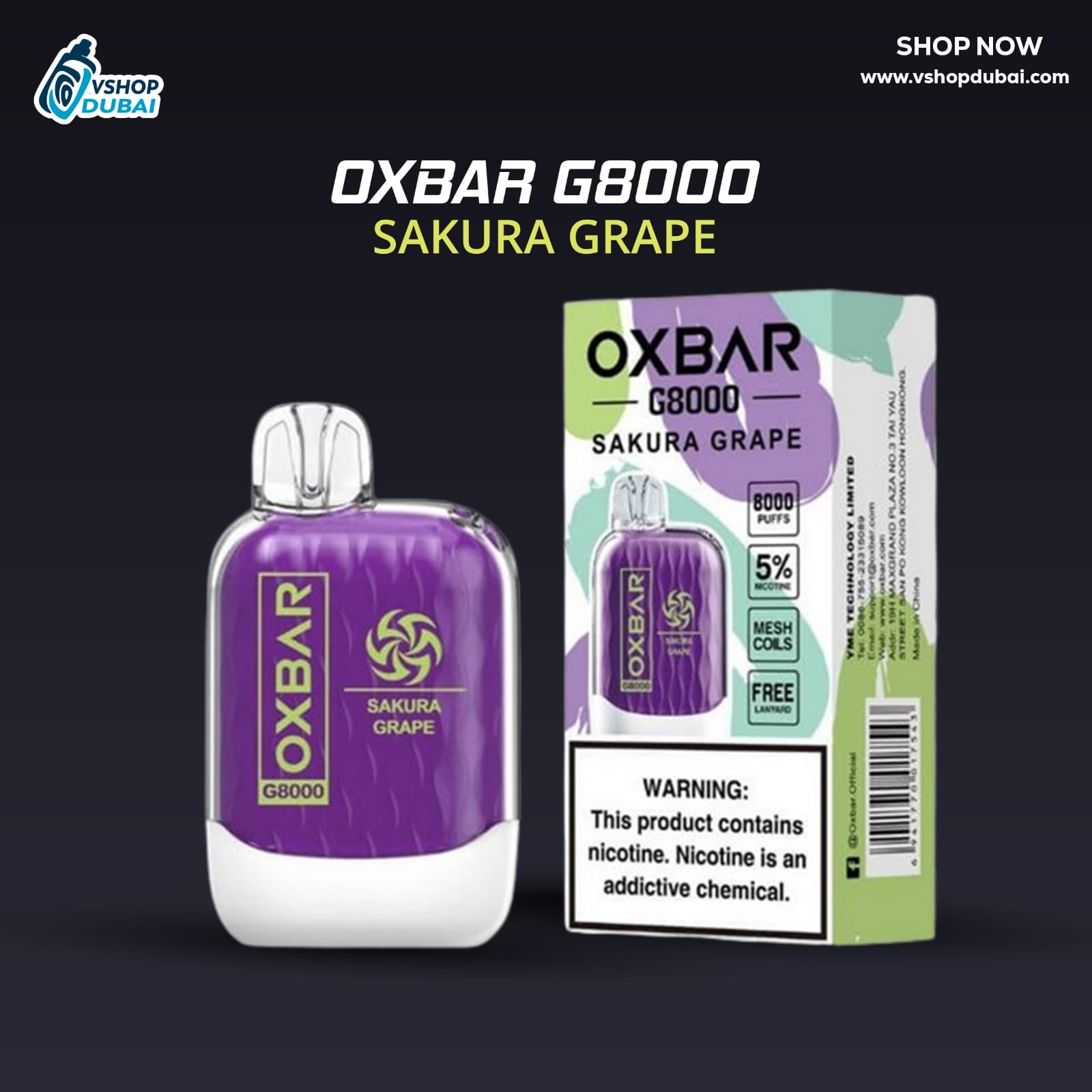 oxbar g8000 disposable vape 8000 puffs
