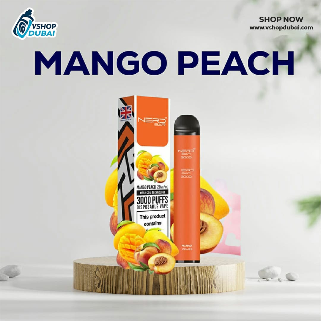 nerd bar 3000 puffs mango peach