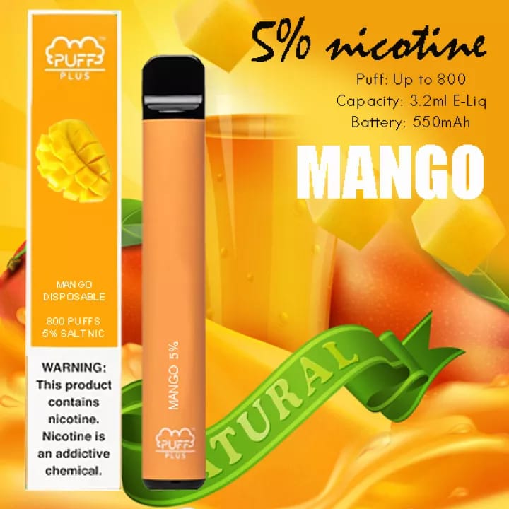 Puff plus mango disposable vape