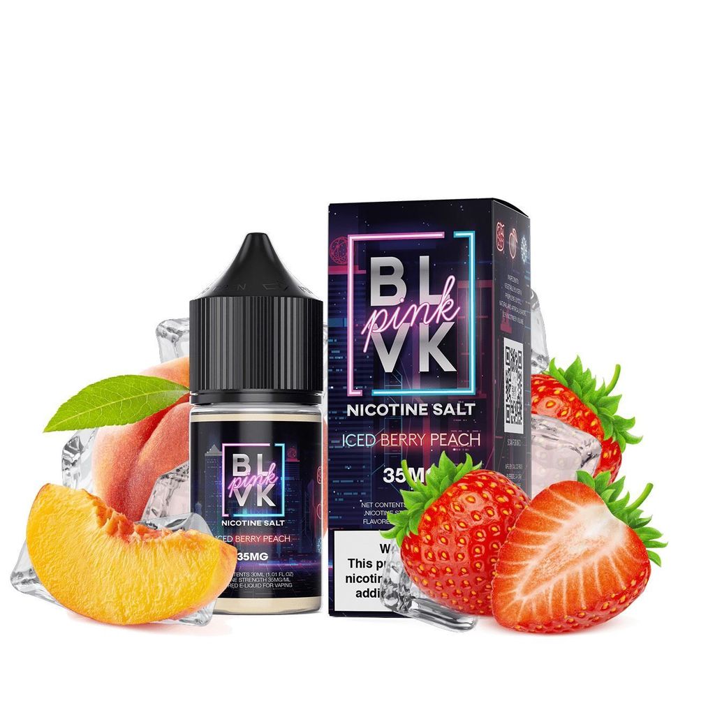 BLVK unicorn pink iced berry peach salt nic liquid