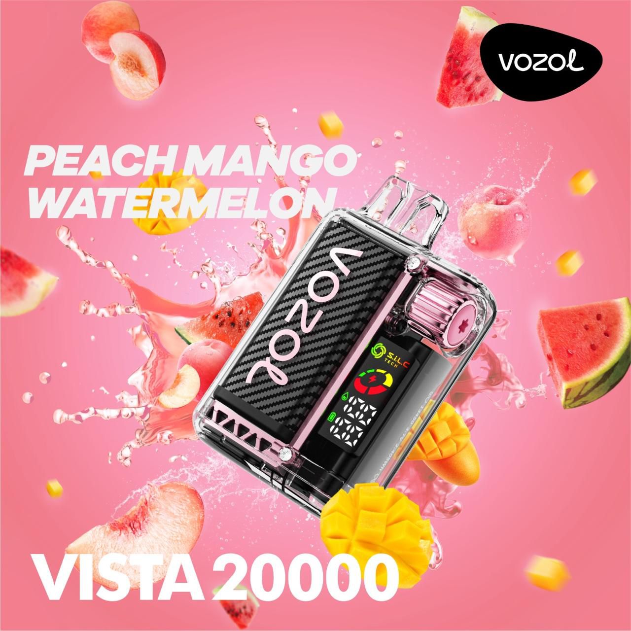VOZOL VISTA 20000 Puffs Peach Mango Watermelon Disposable
