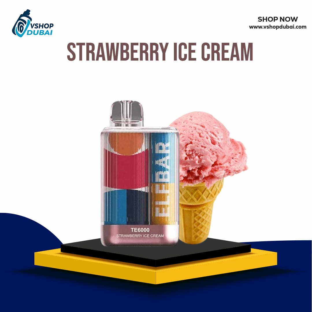 elf bar te6000 puffs Strawberry Ice Cream flavours