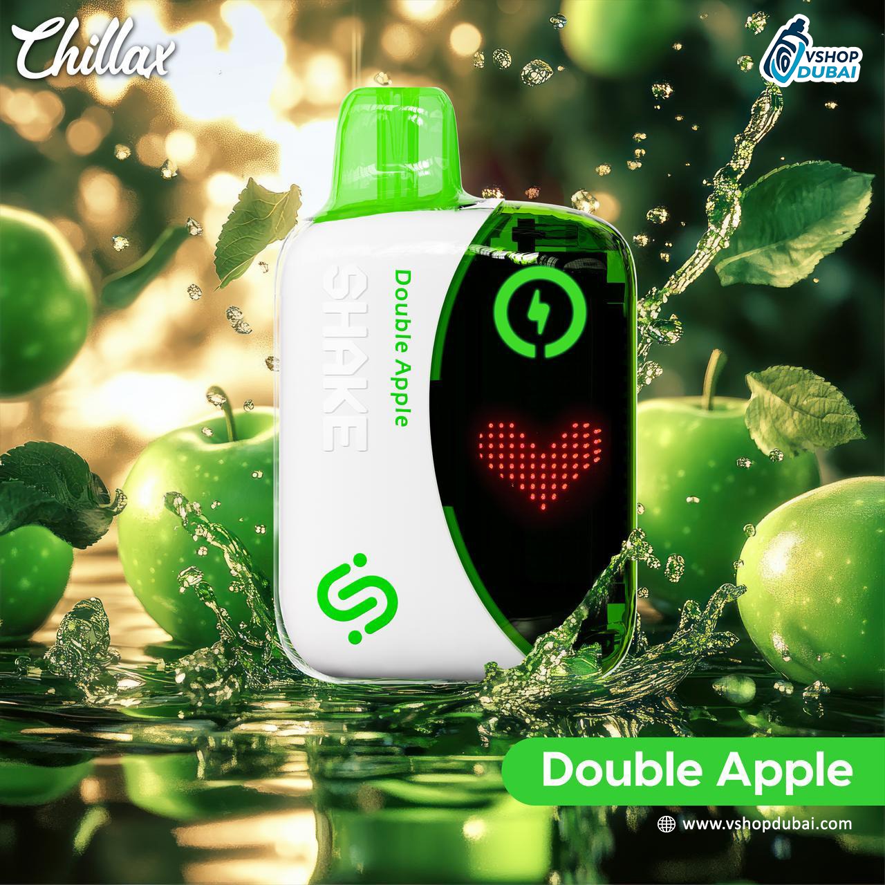 CHILLAX SHAKE 22000 PUFFS DISPOSABLE  Doubale apple