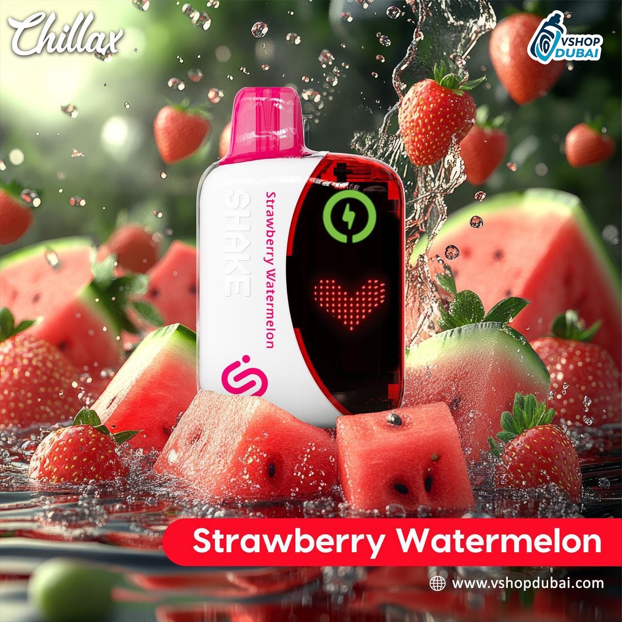 CHILLAX SHAKE 22000 PUFFS DISPOSABLE  Strawberry