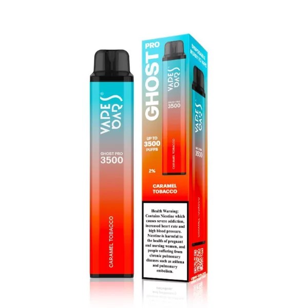 Ghost pro caramel tobacco disposable by vapes bar Dubai
