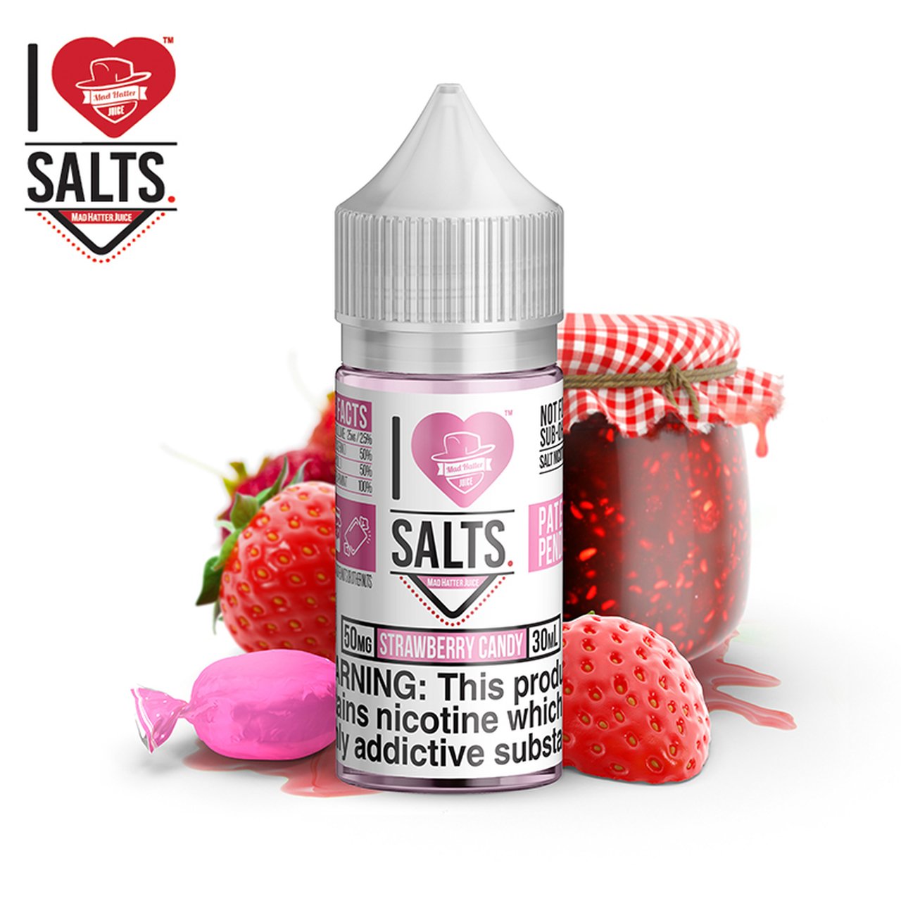 I Love salt by mad hatter strawberry candy salt nic 30ml