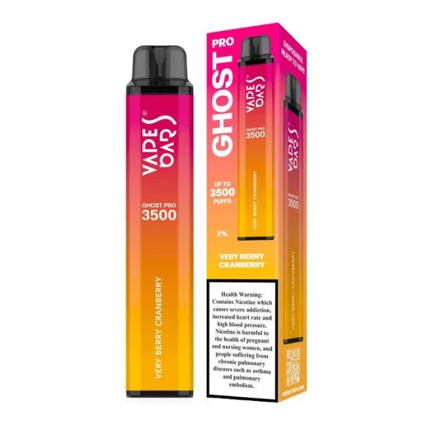 Ghost pro very berry cranberrydisposable by vapes bar Dubai
