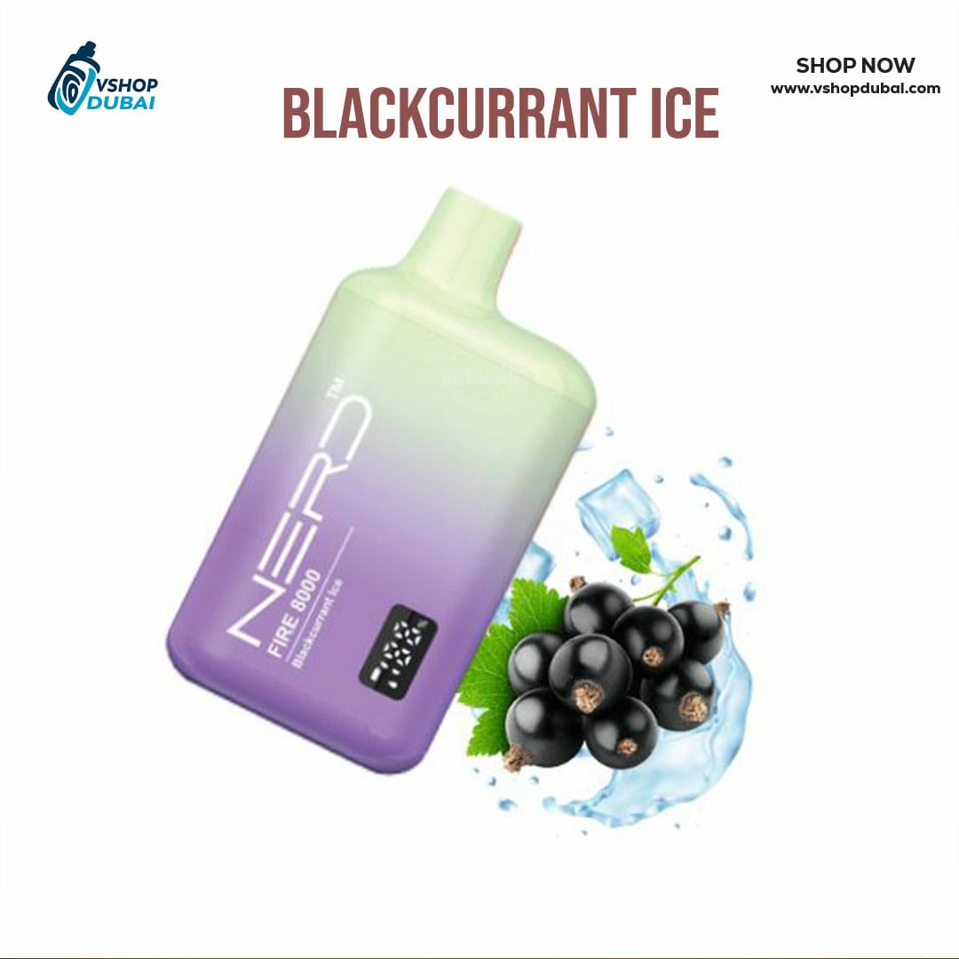 Nerd Fire blackcurrant ice 8000 Puffs